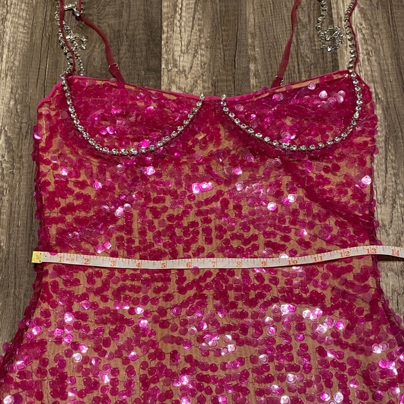 Fashion Nova Hot Pink Sequin Mini Dress - Picture 5 of 7